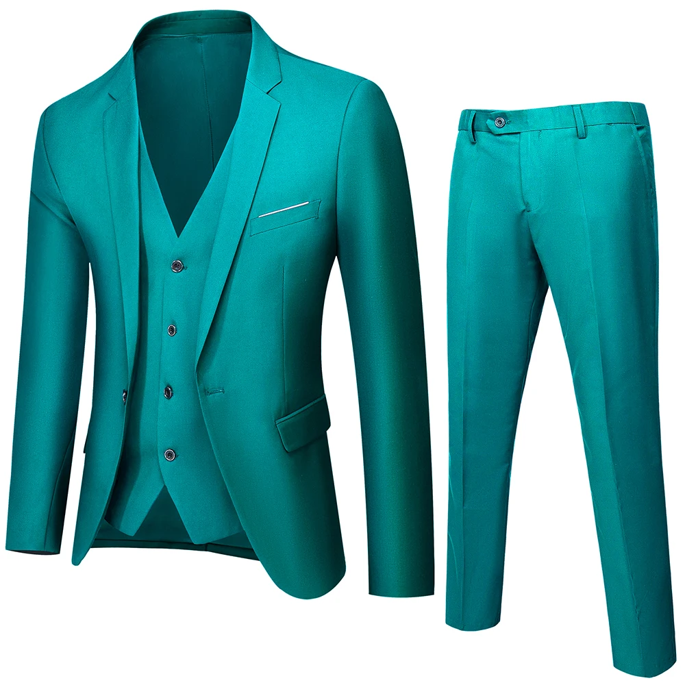 2026 Men\'s Purple 3-Piece Sets, Business/Wedding/Party Dress Suits, Fashion Slim Suits, Asian Size M-6XL