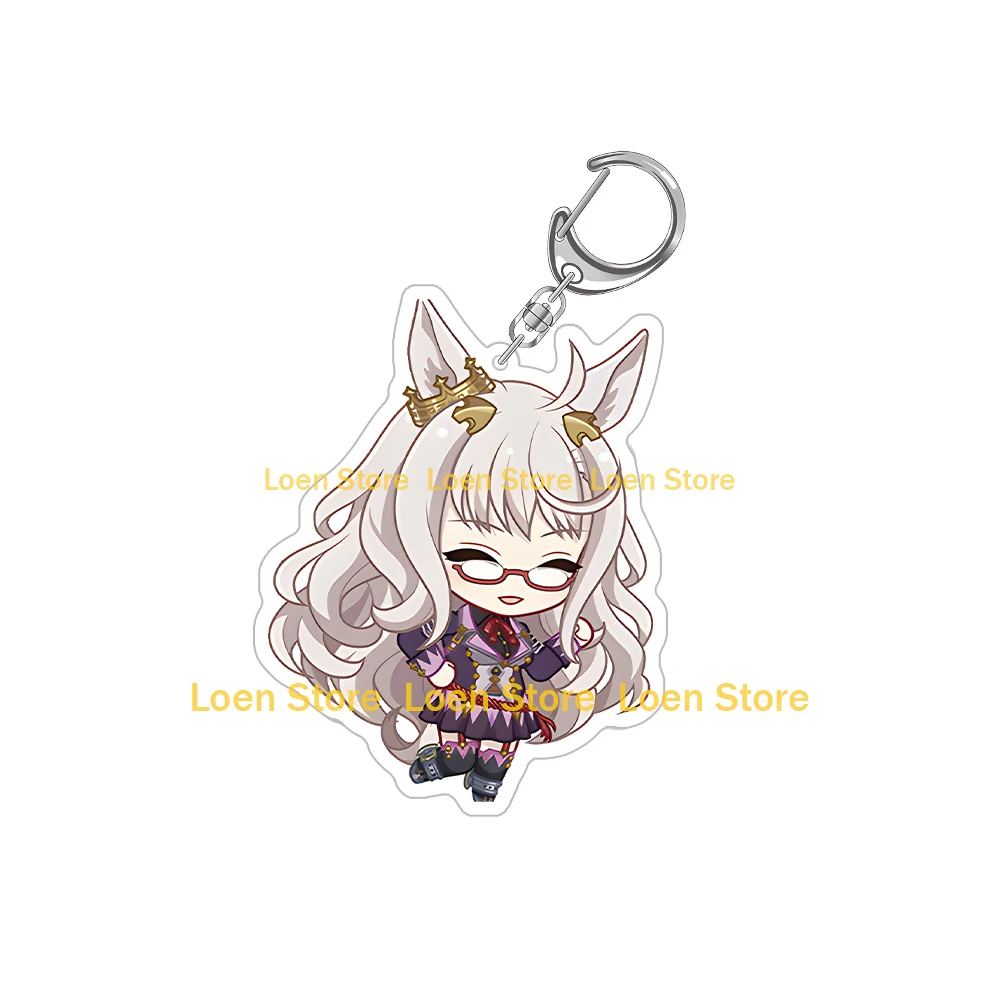 Uma Musume Pretty Derby Tokai Teio Silence Suzuka Gold Ship Mejiro McQueen Vodka Daiwa Scarlet Chibi  Acrylic keychain pendant