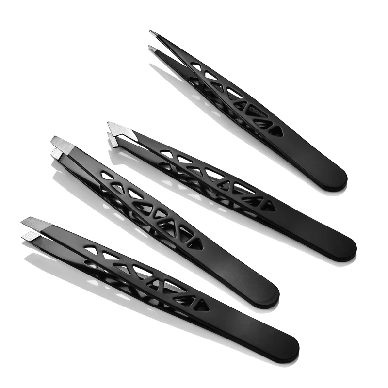 4Pcs High-quality Professional Tweezers Set - Perfect For Eyebrow Hair Removal, Splinter & Ingrown Hair Removal & For Men & Wom