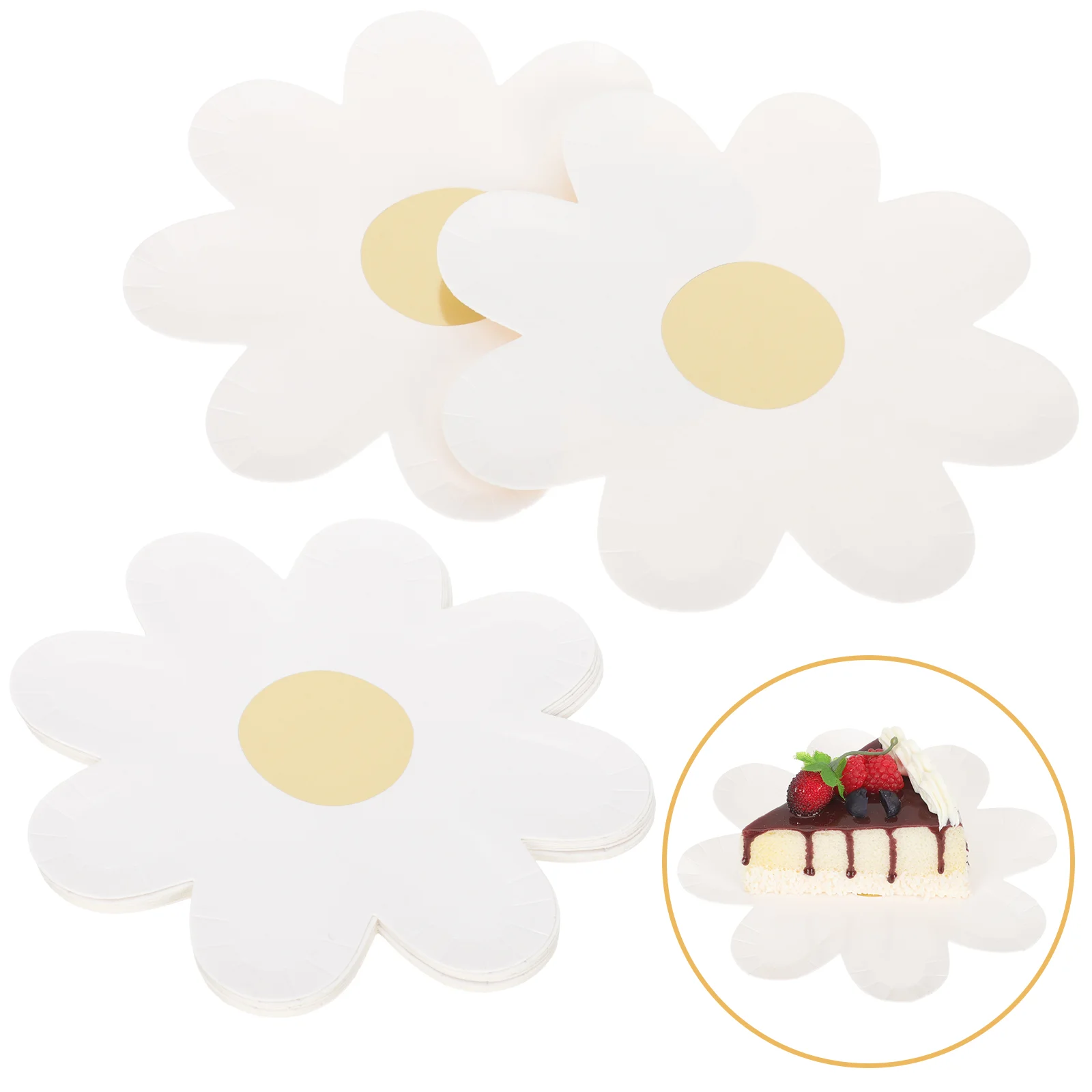 

20 Pcs Small Paper Plates Flower Kids Food Serving Napkin Tableware Child