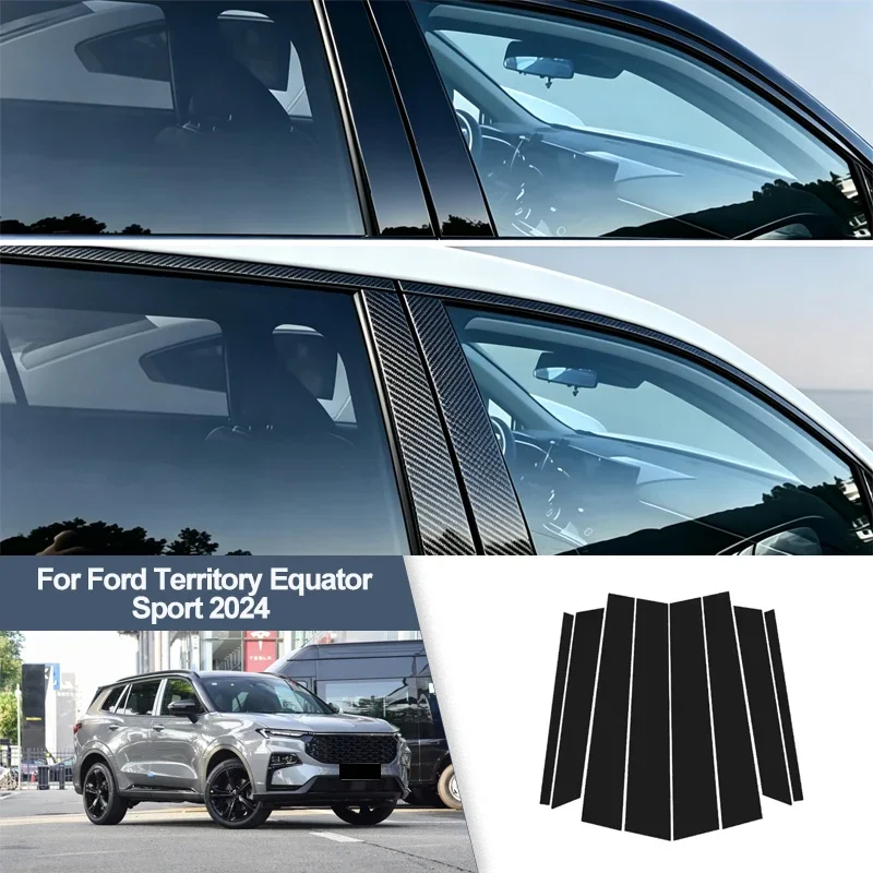 For Ford Territory Equator Sport 2024 B/C Pillar Post Stickers PC Window Middle Pillar Trim Decorative Car Exterior Parts