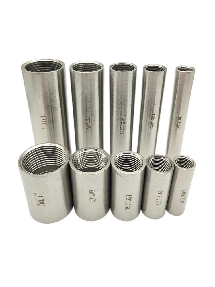 50mm100 mm Lengte 1/4 "-2" BSPP Vrouwelijke Gelijke Draad 316L Rvs Koppeling Vat Pijp Connector Sanitair - afbeelding 2