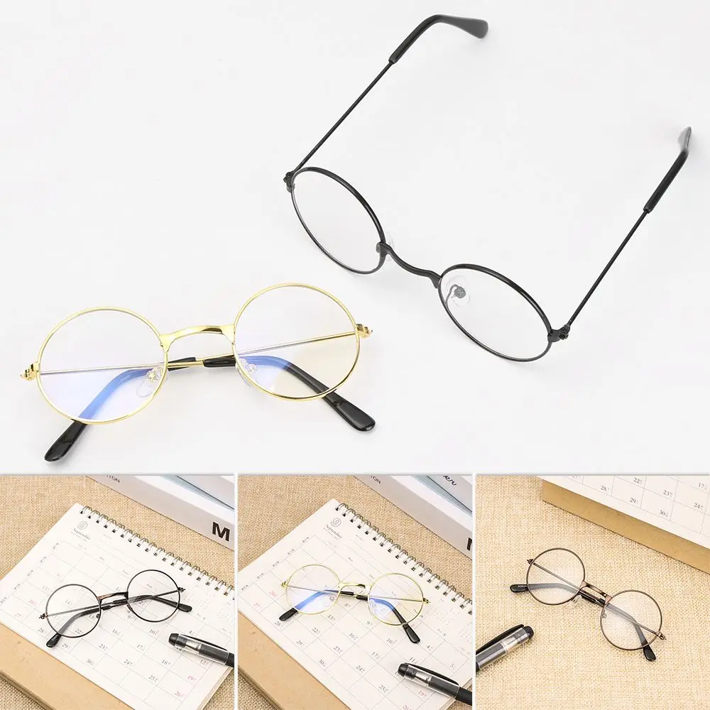 Photo Studio Shooting Round Decorative Glasses Flat Light Small Round Glasses Retro Children's Flat Mirror Clothing Accesories