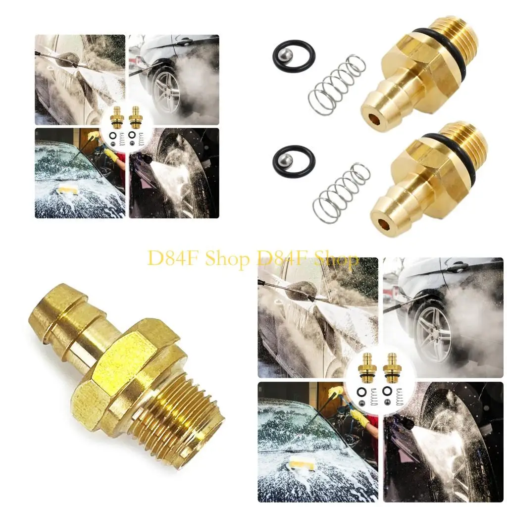 D84F Replacement Chemic Injector Assembly for Pressure Washers Brass Barbs Check Valves Ball Spring O Rings Component