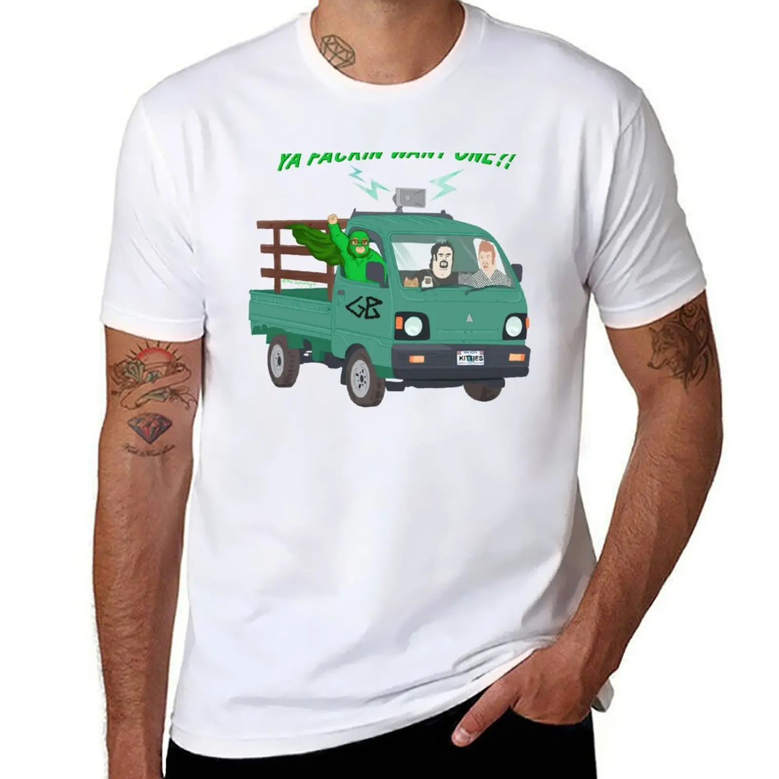 

Green Bastard T-Shirt funny costumes topping Clothing plus size men clothing