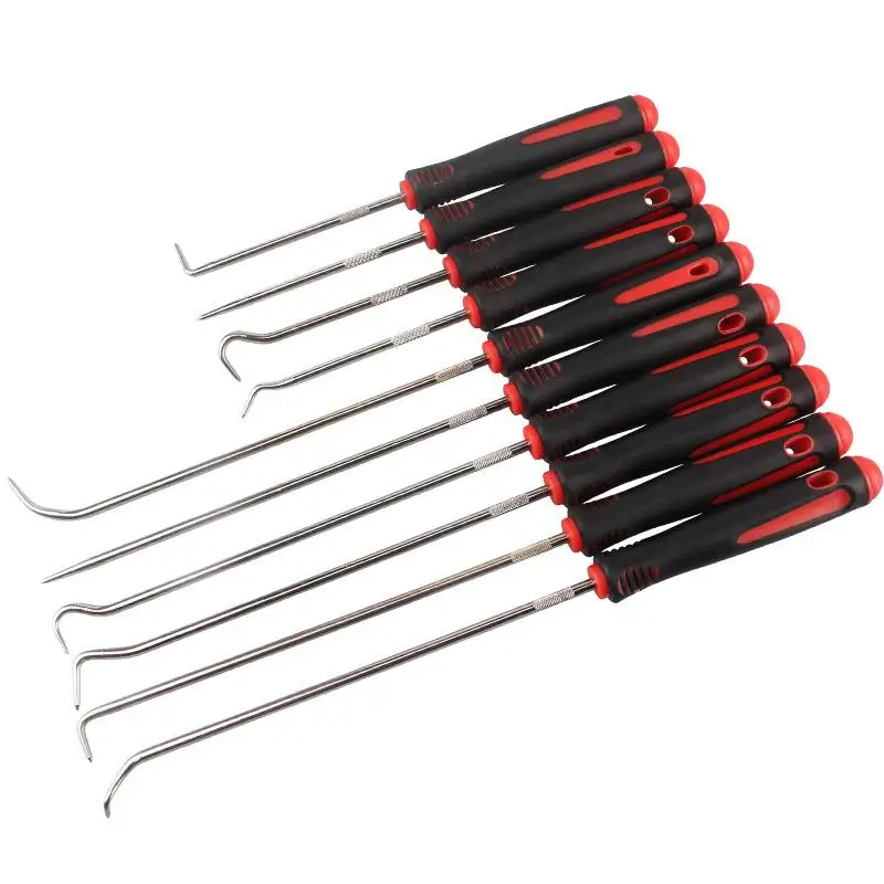 10Pcs Heavy Duty Automotive Maintenance Seal Hooks Car Vehicle Oil Seal Screwdrivers Set For O-Ring Gasket Clips Rings Removal