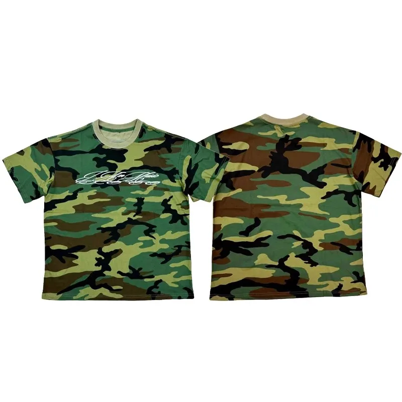 

Футболка Playboi Carti l am Music Tour 2025 года с камуфляжным принтом и короткими рукавами TX1513