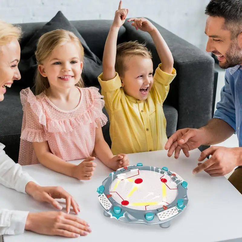 Table Top A ir Hockey Game Ice Hockey Table With Blower Battery-Operated Children's Table A ir Hockey Air Ho ckey Table