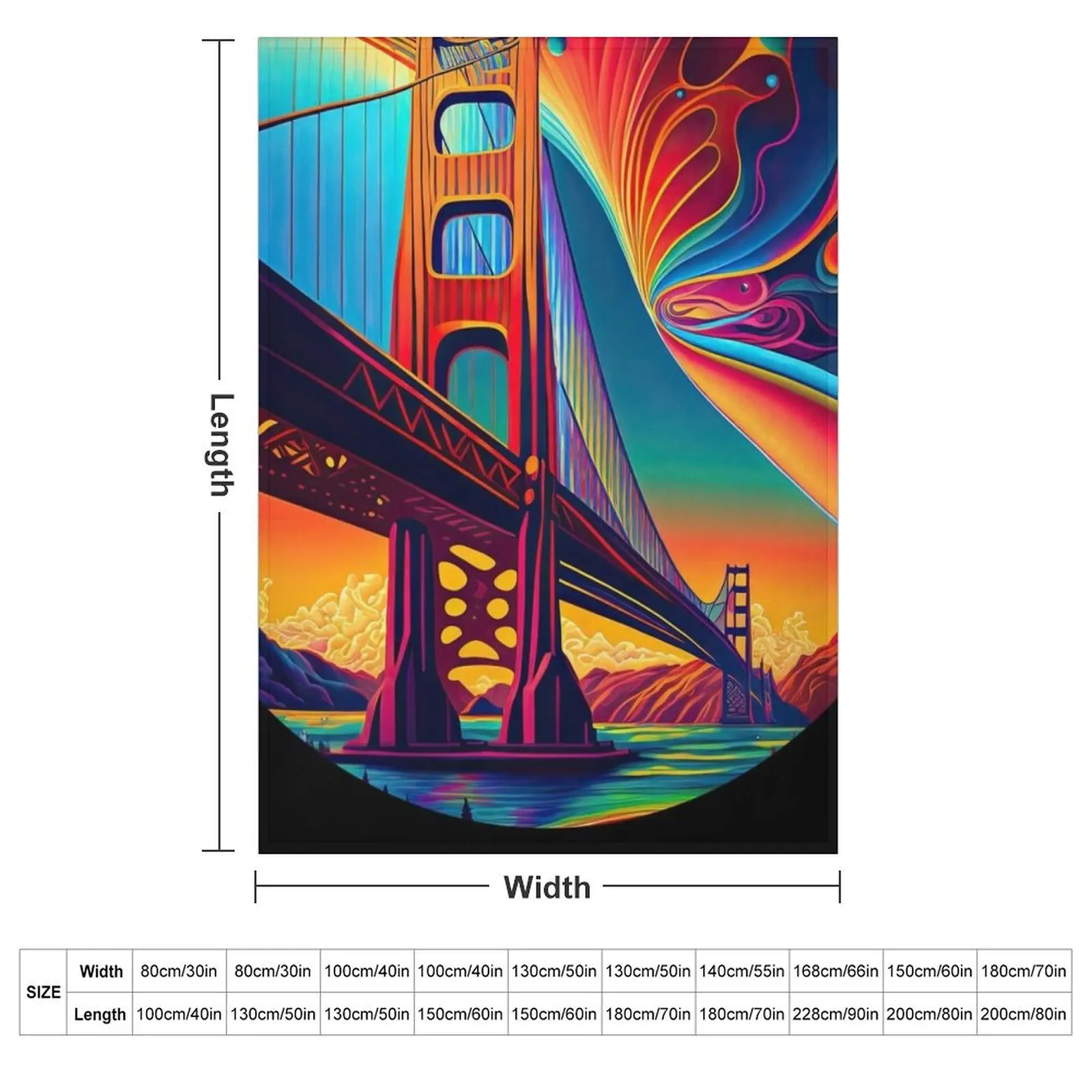 Golden Gate Bridge v2 Throw Blanket Softest heavy to sleep Flannel Fabric Bed covers Fashion Sofas Thin Blankets