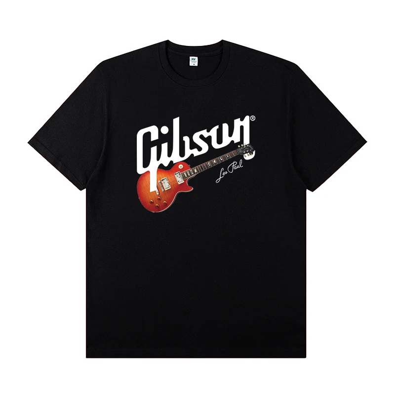 

Summer New Slash Collection Gibson Les Paul Stylish and Casual High-quality Graphic Printed Round-neck Short-sleeved T-shirt