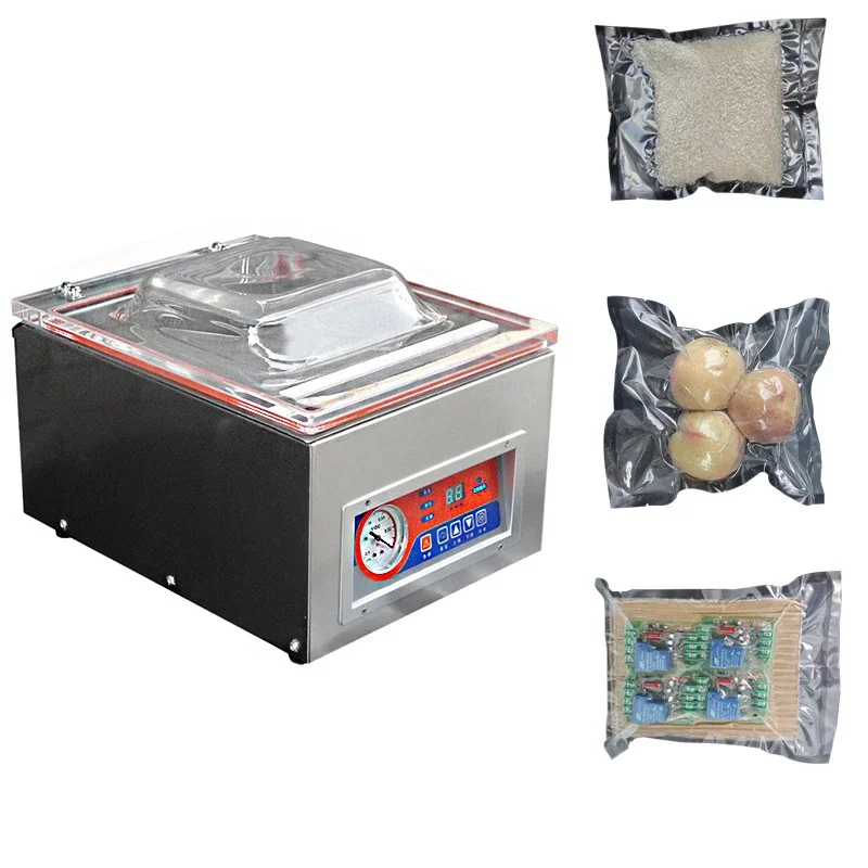 Digital Display Fully Automatic Vacuum Sealing Bag Food Sealing Machine Food Industry Packaging DZ-260C Vacuum 220V/110V