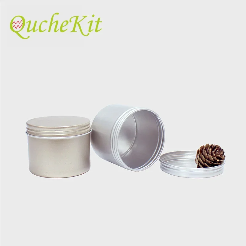 Luxury Aluminum Jar Storage Empty Pot Candle Jars With Lid Bulk Round Candle Container Tins For DIY Cream Cosmetic Container