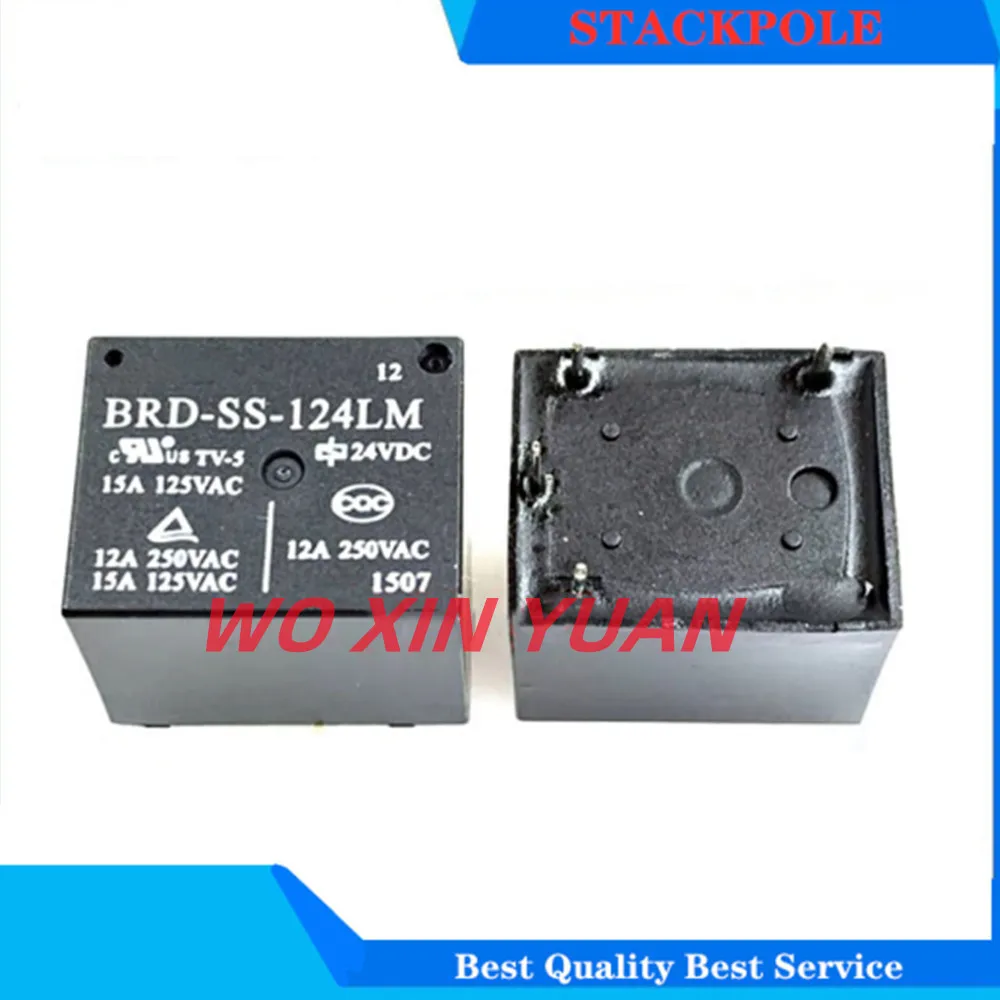 2 PCS 24V Relay BRD-SS-124LM 24VDC 15A 4PINS