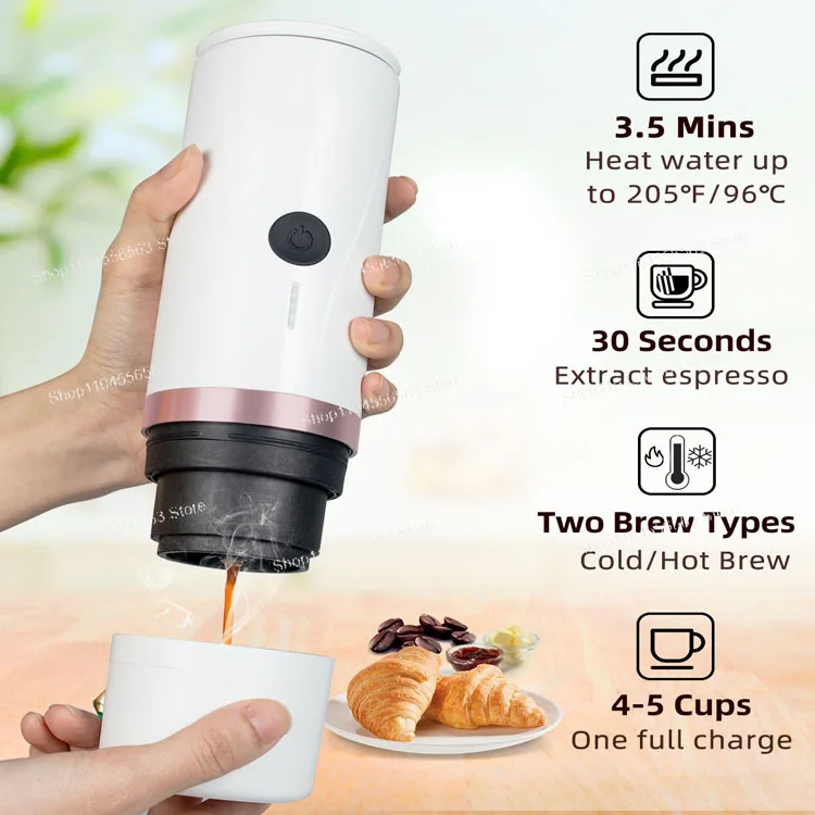 High Quality Portable Automatic PCM03 Coffee Maker and   Compatible Coffee Machine Aluminum OEM 20 BAR Espresso Machine
