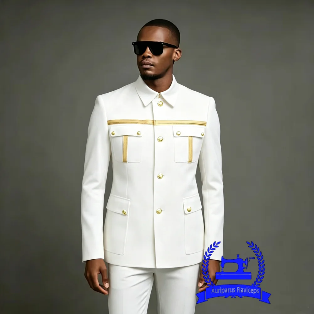 New Man Suits Chinese Style Elegant Suits For Men Slim Fit Formal Groom Tuxedos Prom2 Pcs Classic Male Blazer Costume