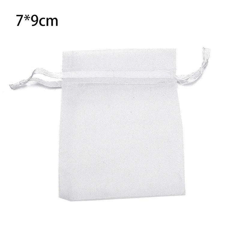 50PCS White Organza Bag Decorations 7 * 9cm 9*12CM