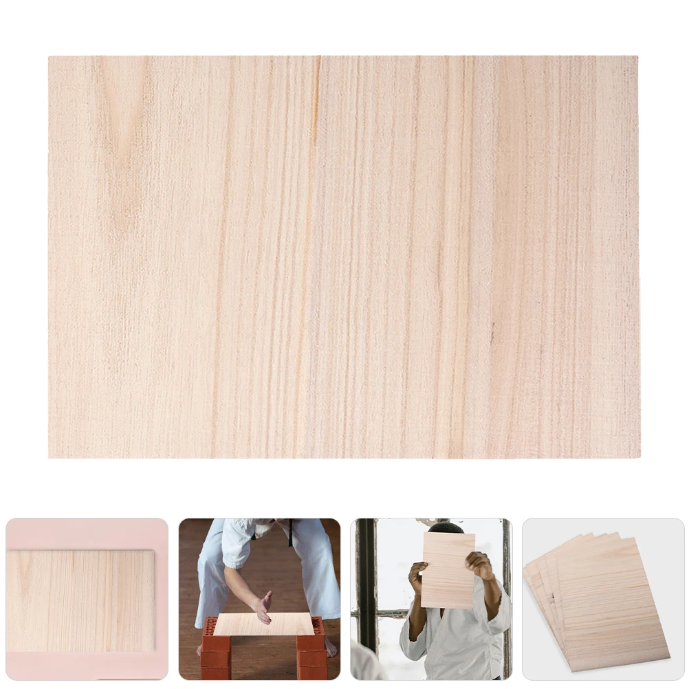 

8 Pcs Taekwondo Performance Boards Durable Wood Martial Gear Portable Karate Training Equipment Breaking Boards