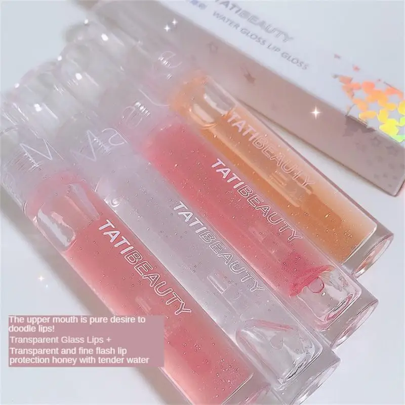 1/3/5PCS Water Lip Honey Glass Lip Female Plump And Soft Enhance The Color Make-up Moisturizing Lip Honey Mirror Flash