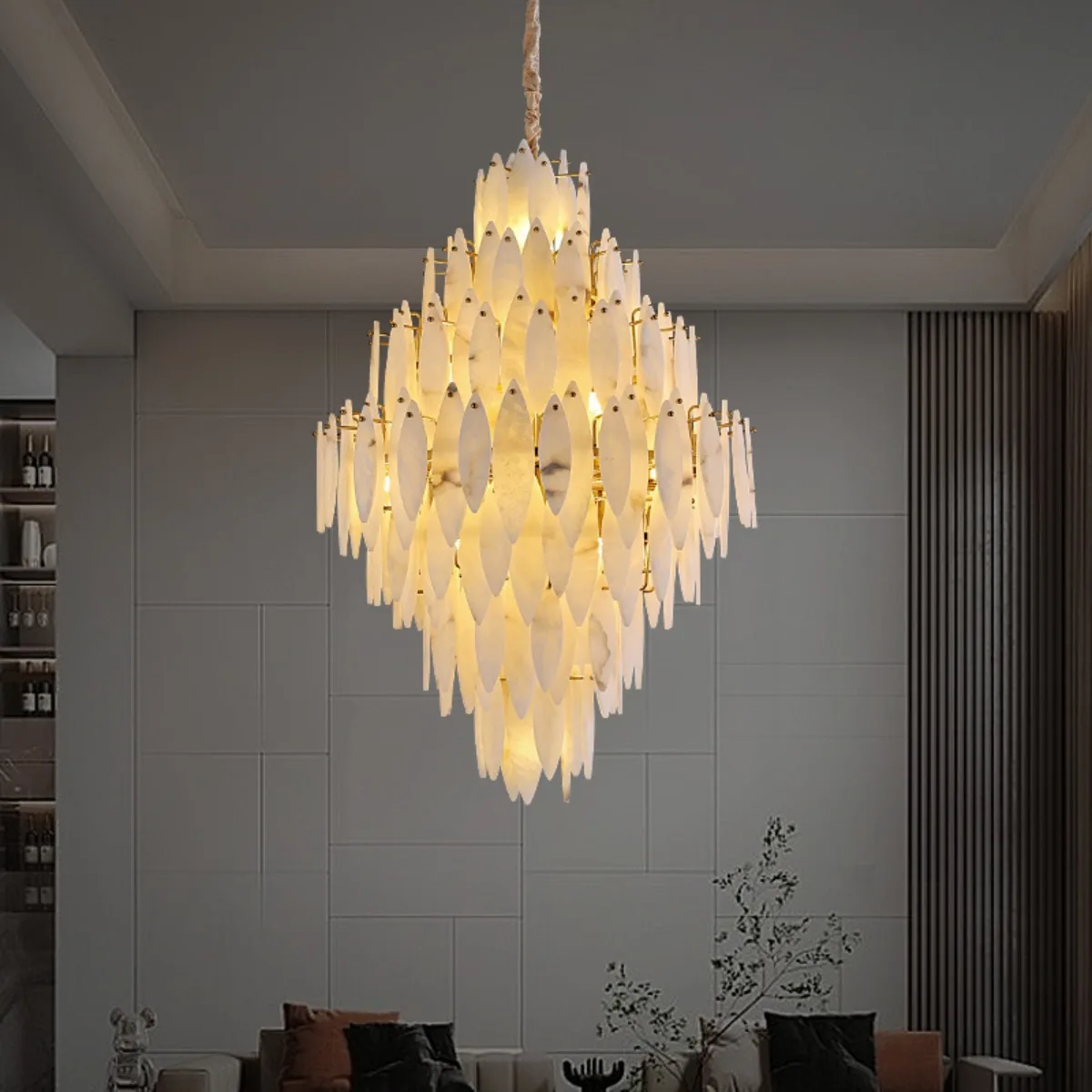 Marble Pendant Light Led French Luxury Living Dining Room Decor Chandeliers For Villa Loft Bedroom Designer Hanging Lamp