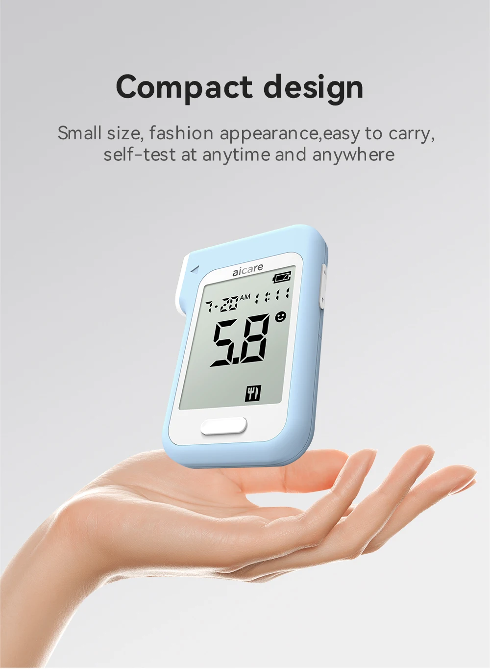 Blutzucker-Monitor-Set mit Blutzucker-Teststreifen und Lanzetten, Glucometer-Lancing-Gerät, Reiseetui, Test für Diabetiker zu Hause – Detail 15