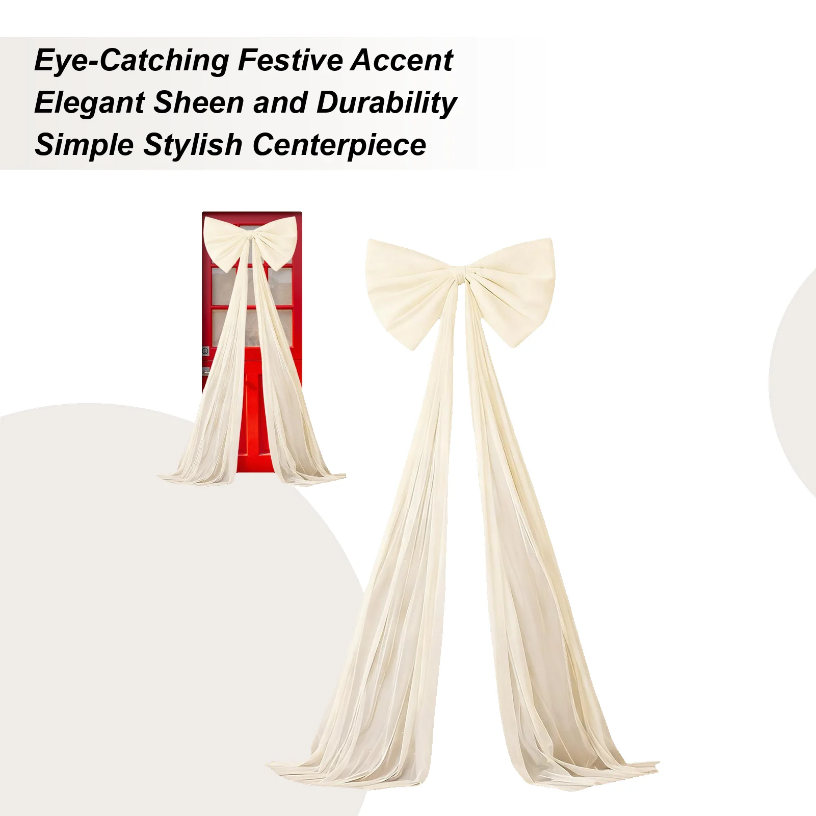 

Большие бархатные банты для рождественской елки 20 х 71 дюймов Очень большой домашний бархатный декор Рождественский праздничный настенный фон для двери, стены