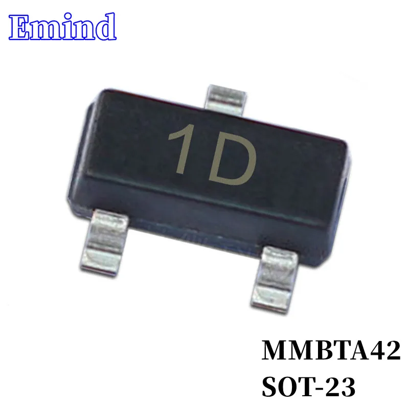 

100/200Pcs MMBTA42 SMD Transistor Footprint SOT-23 Silkscreen 1D Type NPN 300V/500mA Bipolar Amplifier Transistor