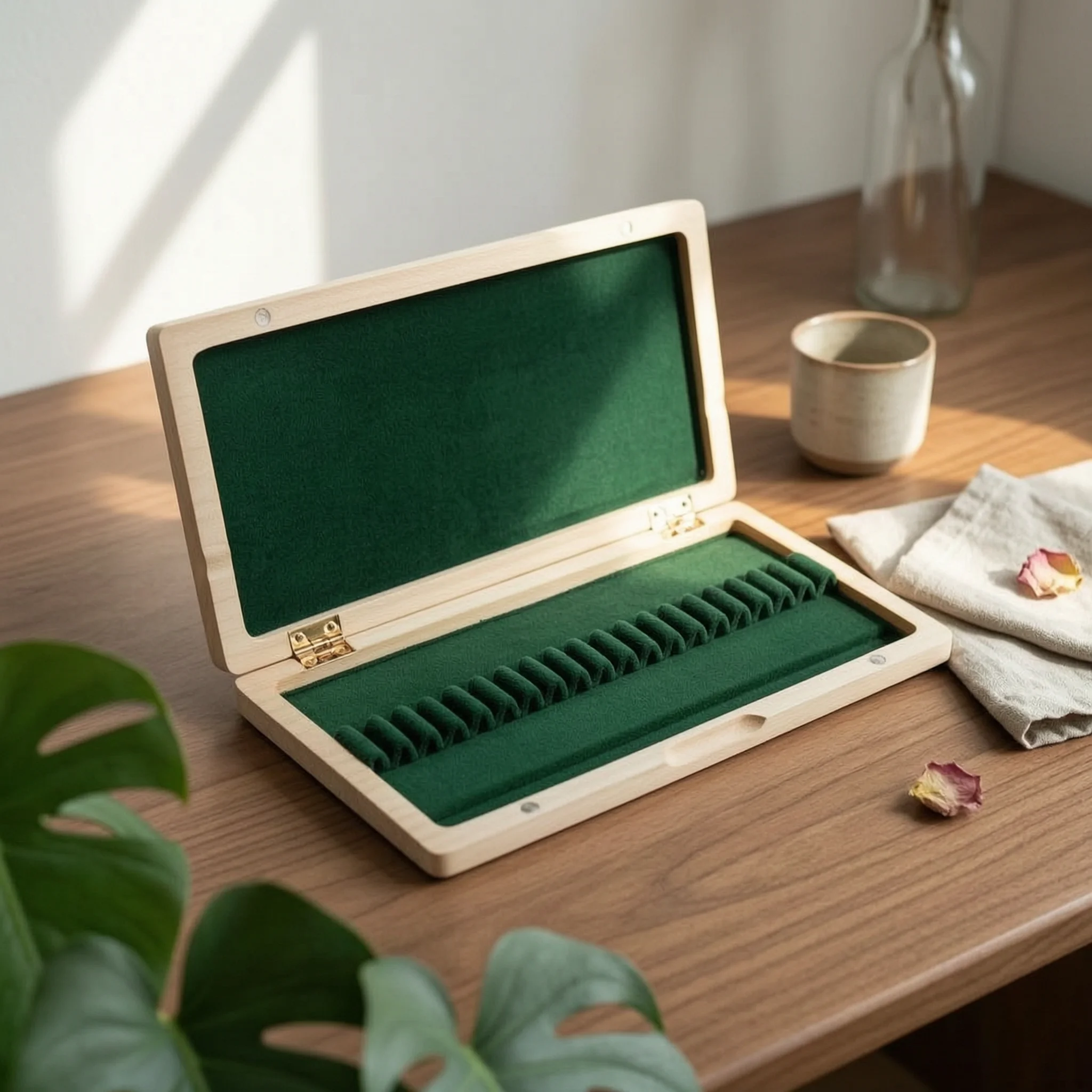 Oboe Reed Box Lightweight Wooden Reed Holder Protective Storage Case for Students Lessons Gigs