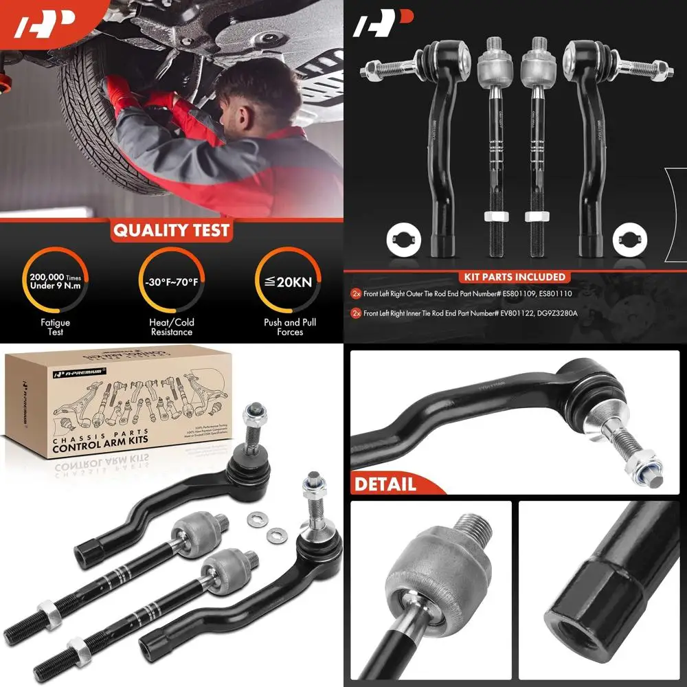 

A-Premium Set of 4, Front Inner & Outer Tie Rod End Kit, Compatible with Ford Fusion 2013-2020, Edge 2015-2021, Lincoln MKZ 2013