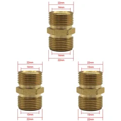 M22 14mm Or 15mm Male Thread Adaptor For High Pressure Washer Gun And Hose Connection Coupler