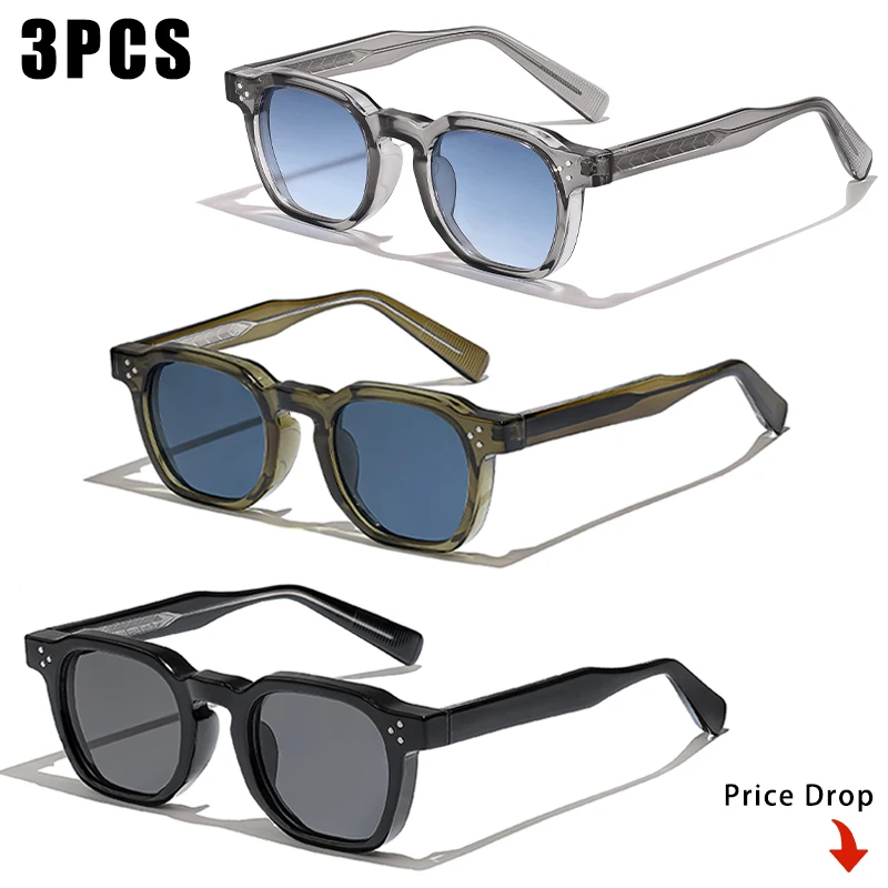 1/2/3 Paar CATERSIDE Modische Herren-Sonnenbrillen Retro Markendesign Polycarbonat-Rahmen Sonnenbrillen für Damen Reise- und Party-Brillen – Detail 5