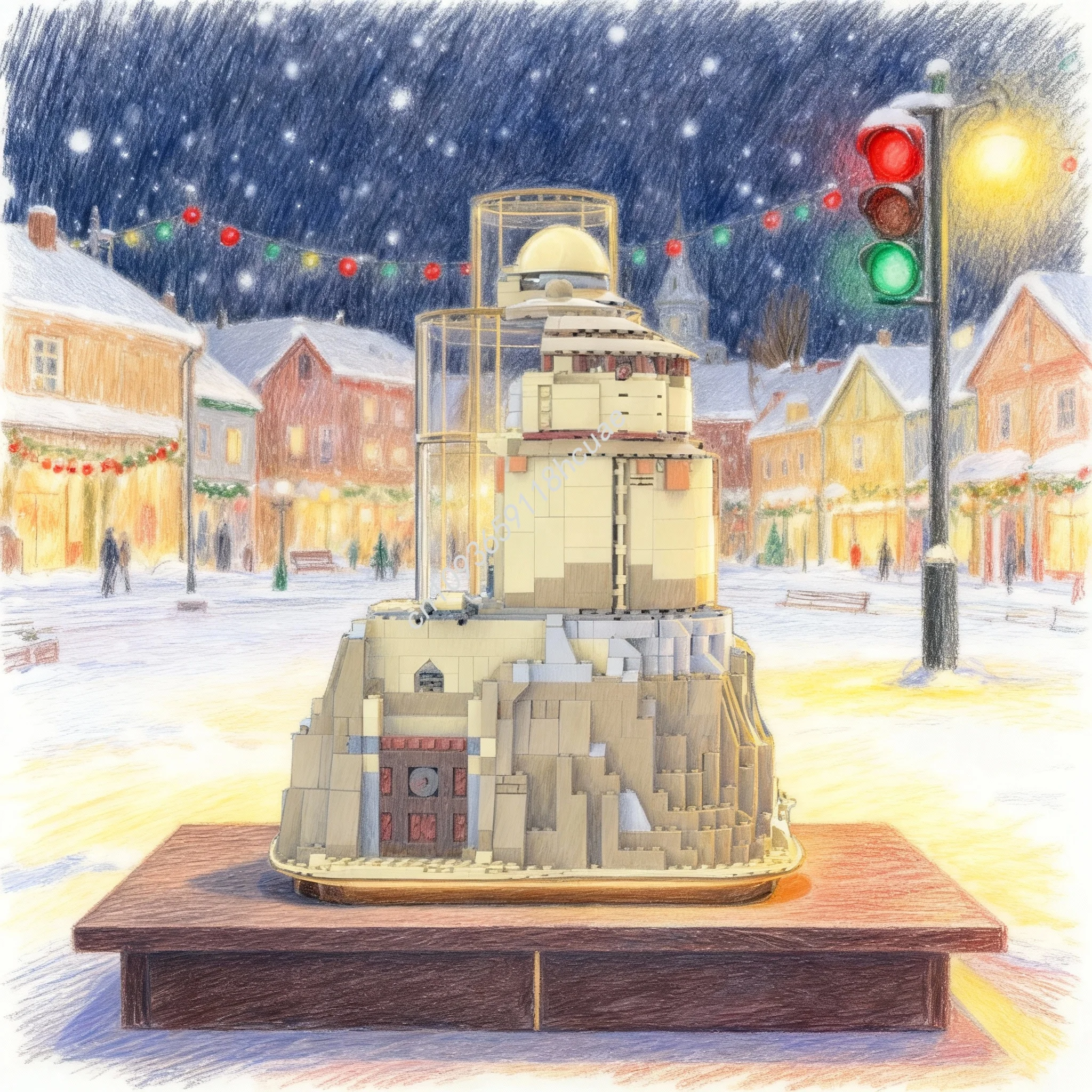 

762 деталей MOC «Звездная битва в дворце даймё» — конструктор, модель архитектурного сооружения, подарок на Рождество и день рождения для детей