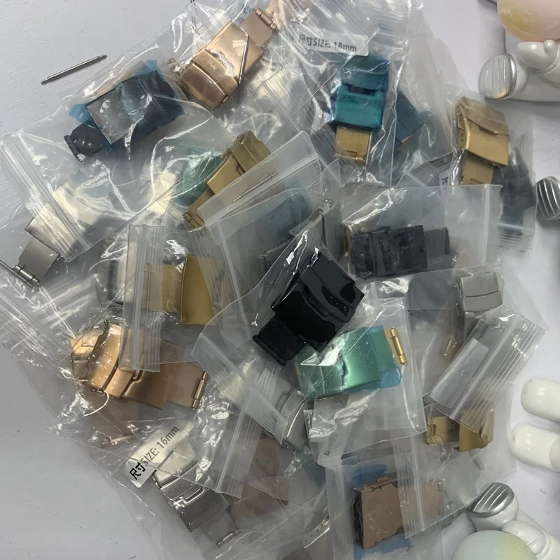 Orologi in acciaio inossidabile fibbie fibbia di distribuzione per cinturino cinturino con chiusura a bottone accessori per cinturino 16mm 18mm 20mm 22mm 24mm