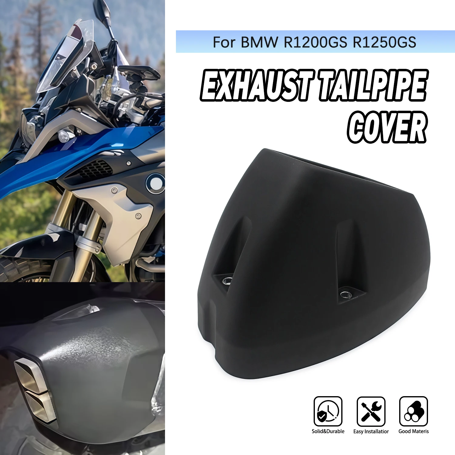 

Rear Cap Trim Muffler Cover For BMW R1200GS R1250GS ADV 2013-2022 2023 2024 2025 Motorcycle Exhaust Caps Trim Exhaust Tail Cap