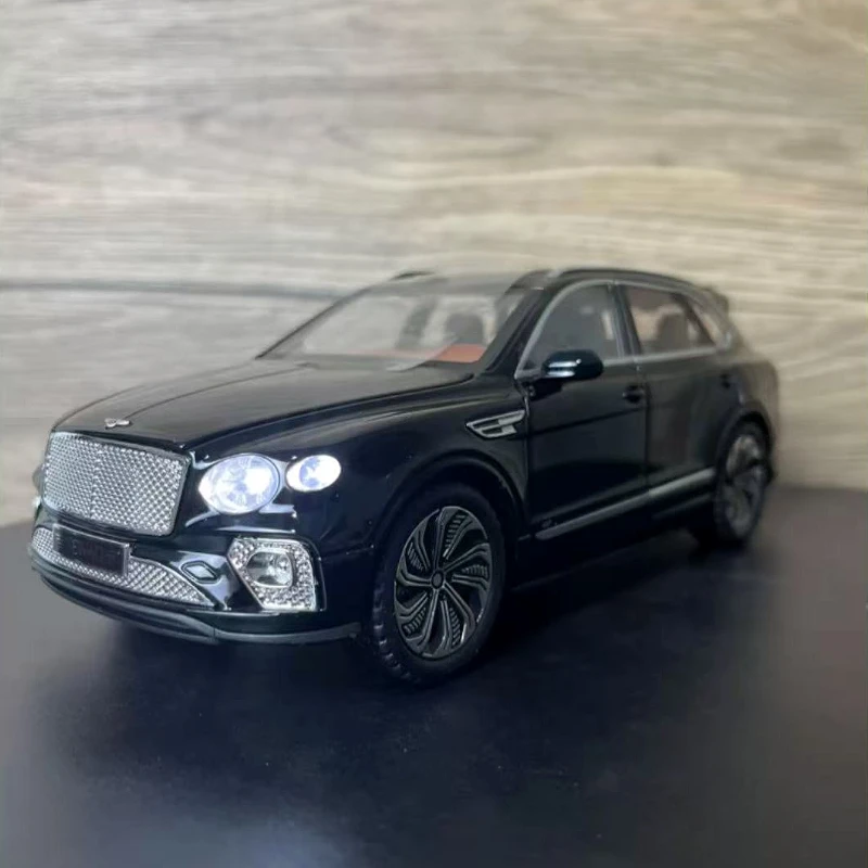 1:24 Bentley Bentayga Hoge Simulatie Diecast Metaallegering Model auto Geluid Licht Trek Collectie Kinderen Speelgoed Geschenken