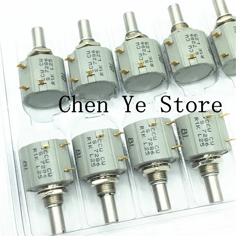 100% Original NOVO 7286 R1K R2K R5K R10K 2W Wirewound Rotativo Potenciômetro Conector 7286R10KL.25 BI