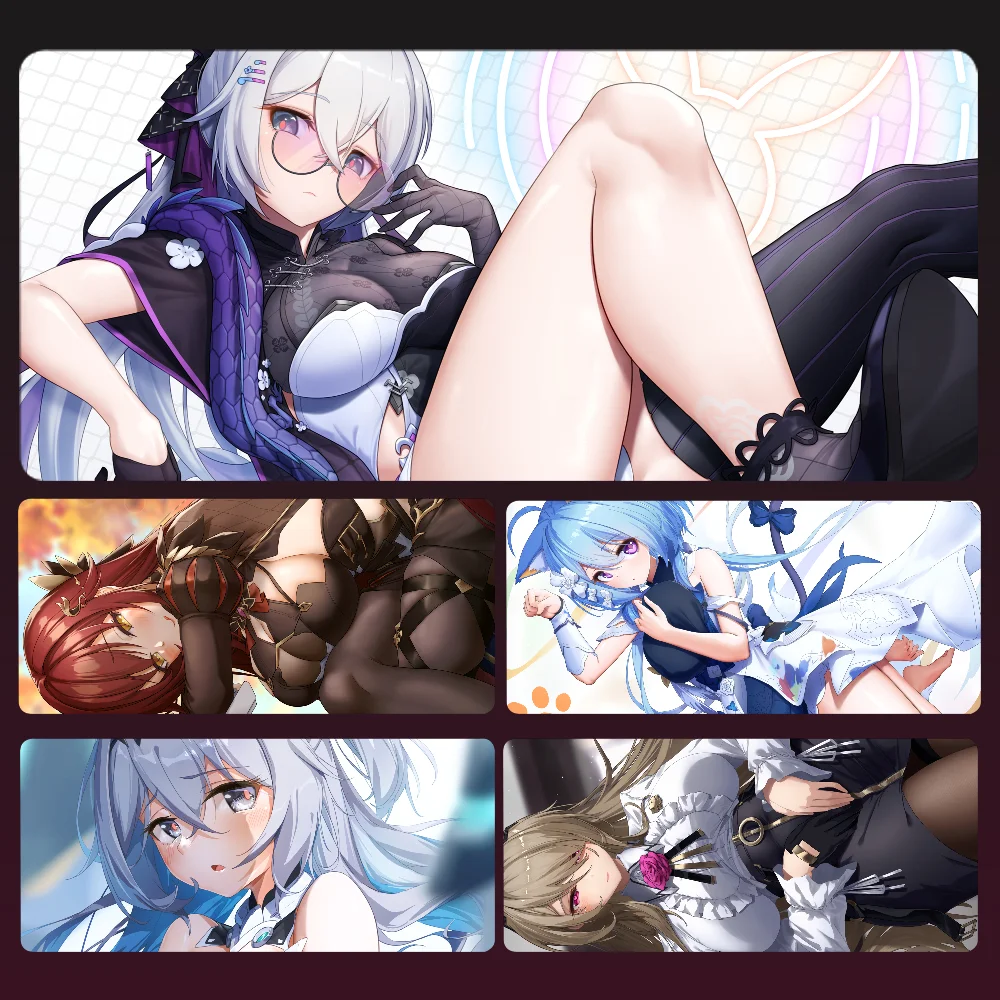 

Anime Honkai Impact 3rd Mousepad Mouse Mat Desk Mat With Pad Gaming Accessories Prime Gaming XXL Keyboard Pad