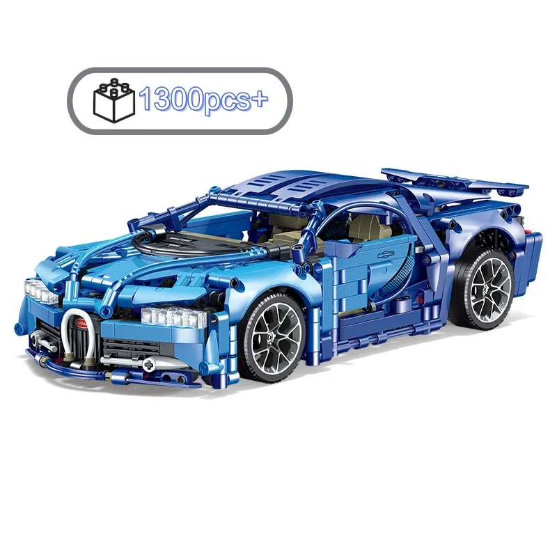 

1:14 Technical Famous Blue Super Racing Car Building Blocks MOC Assemble Sports Set For Kids Birthday Christmas Halloween Gifts