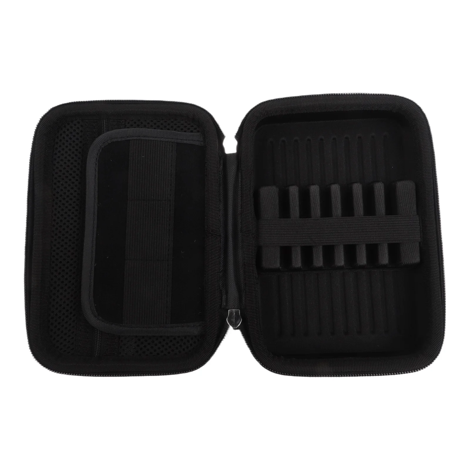 Compact for For dart Organizer Box with EVA Base and Mesh Dividers for Quick for access to 6 For darts Shafts Flights and Tips