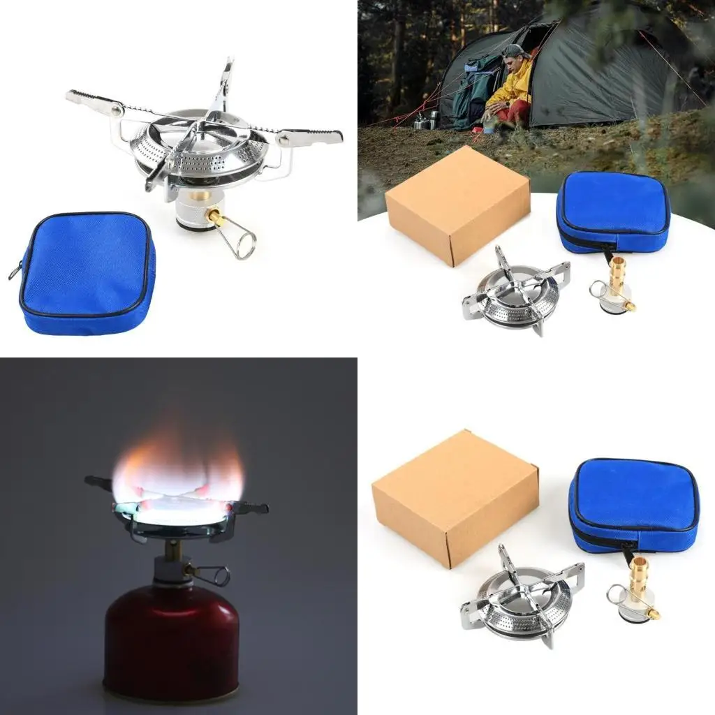 

Y1UC Portable Outdoor Gas Stove Pocket Picnics Cooking Burners Camping Folding Stove