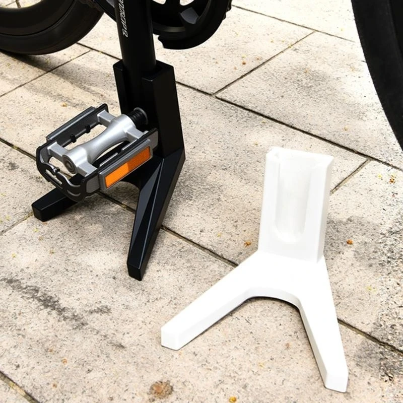 

R6FE Bicycles Rear Parking Rack Mountain Bike Side Frame Stand Roadside Support Ladder Plastic Kickstand Pedal Frame