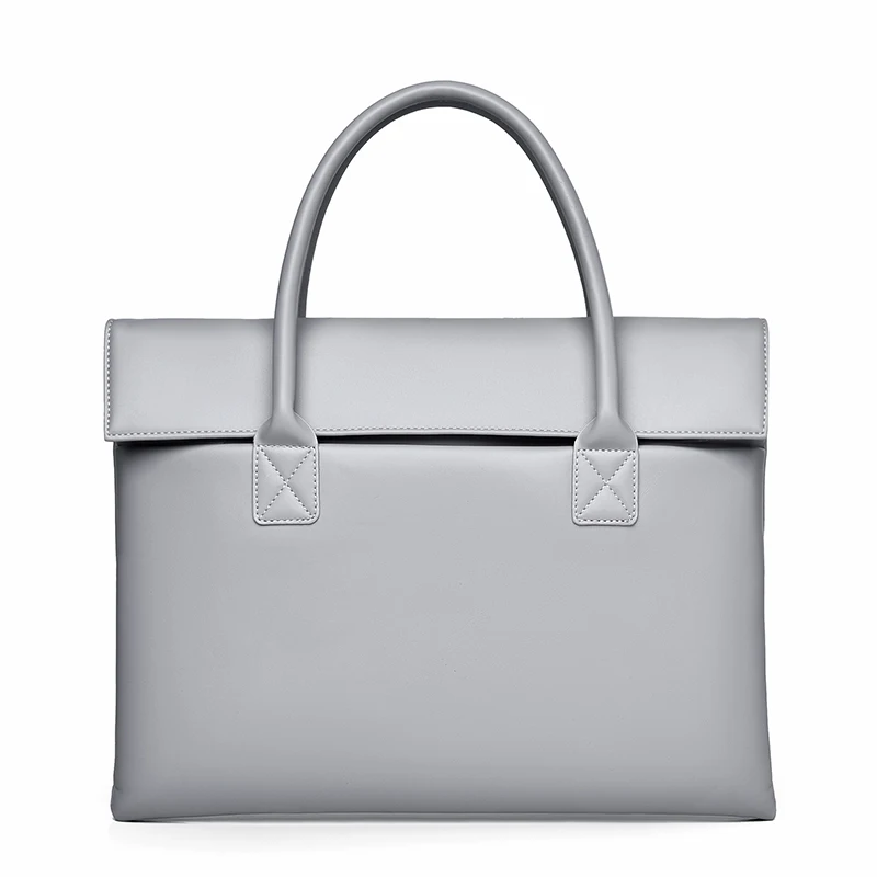 Sac pour ordinateur portable de 14 pouces unisexe léger sac d'ordinateur de banlieue d'affaires résistant à l'eau porte-documents pour femme en PU cadeau de vacances essentiel