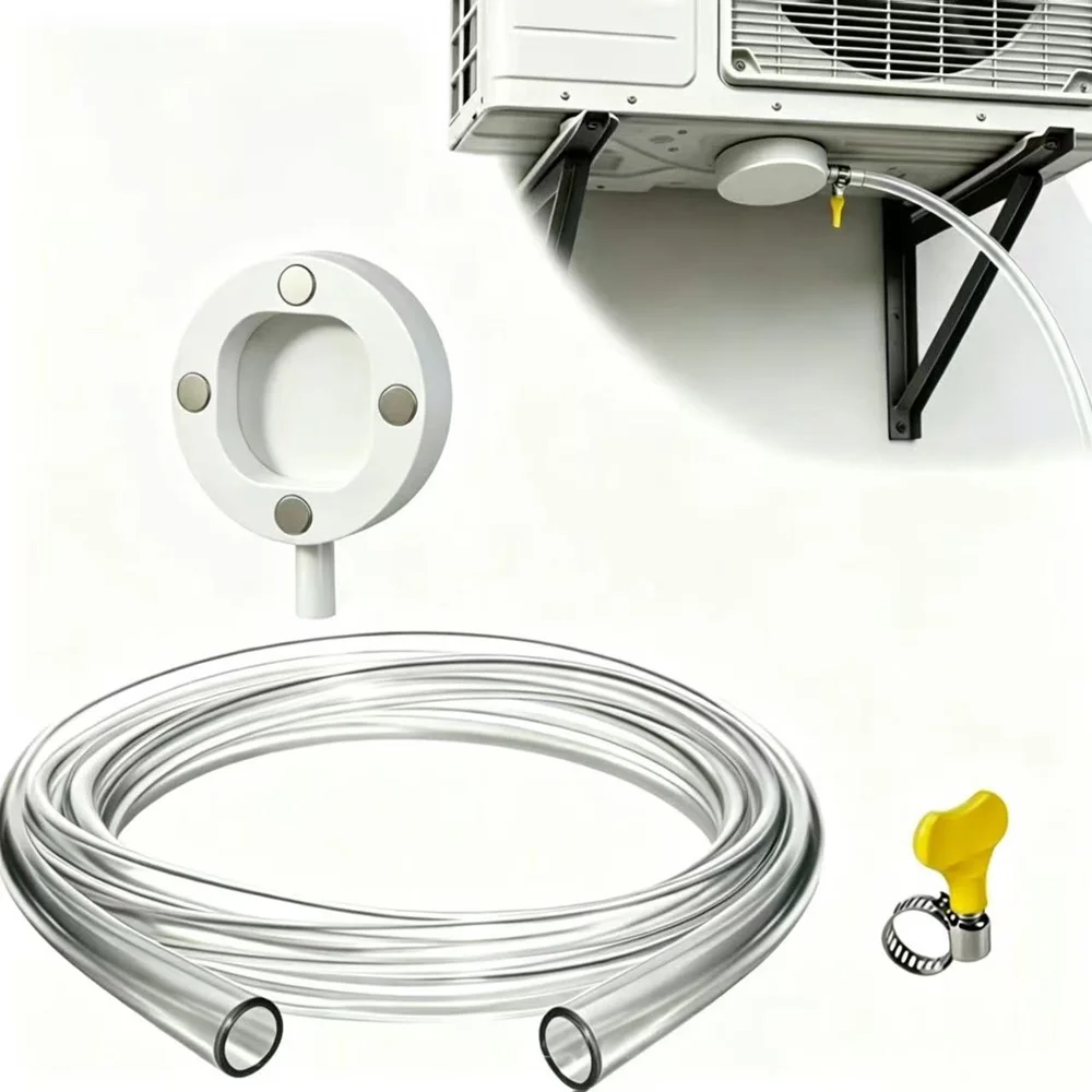 Magnetic Air Conditioning Drain Kit Transparent Condensate Hose For Window Air Conditioners Units Easy Install No Drill 6ft 4ft