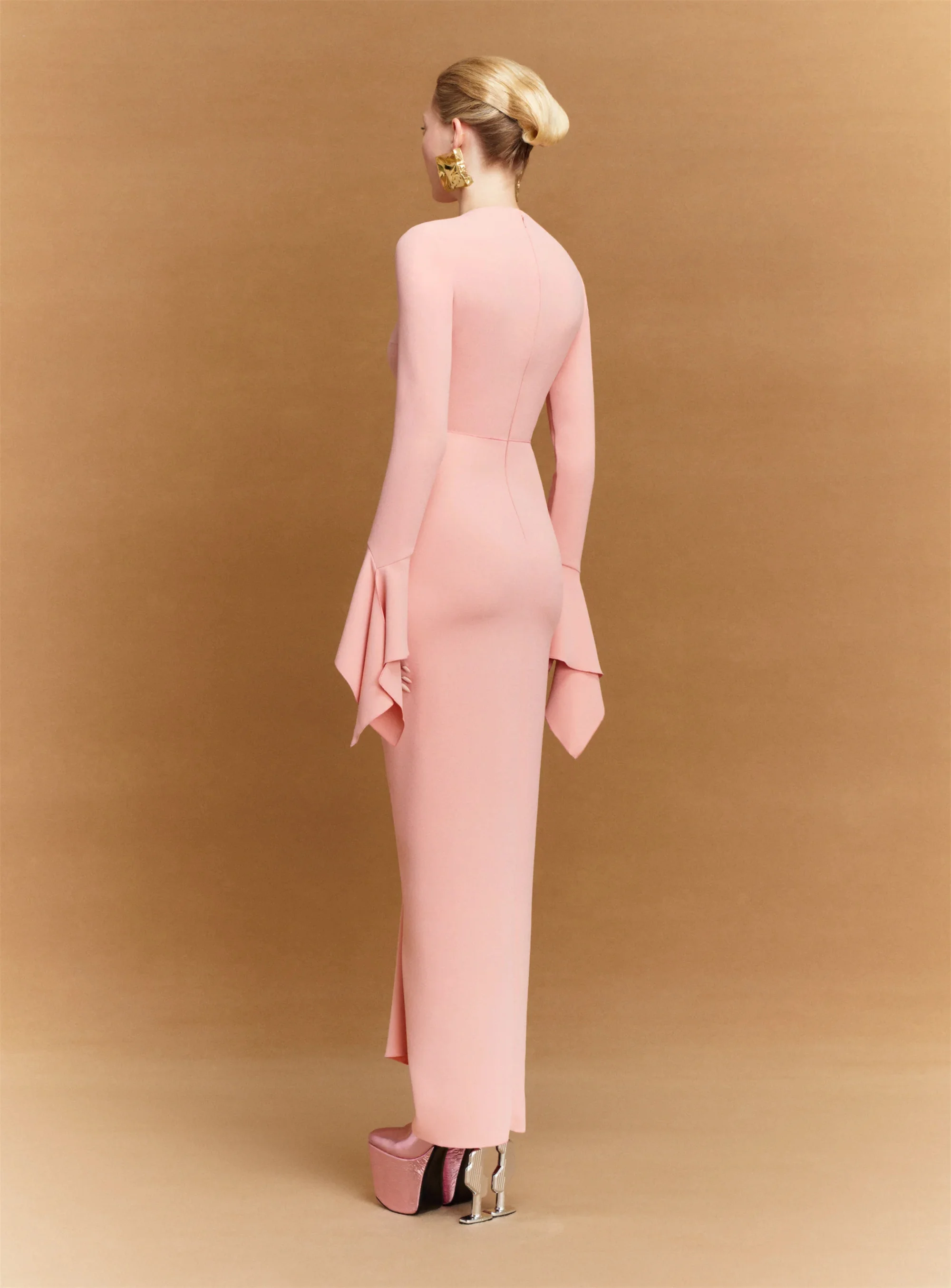 Evon nupcial o-pescoço mulher cerimônia vestido de mangas compridas elegante vestidos de baile 2025 fino ajuste hip abraçando vestido de noite de casamento personalizar