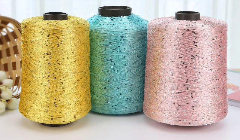 50 g/Knäuel, 49 Farben, goldenes Silber-Paillettengarn, glitzernde Glitzerfäden, Stricken, Lurex, Häkeln, Pullover, Basteln, DIY-Tasche – Detail 1