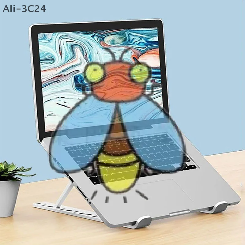 Adjustable Universal Laptop Stand Non-Slip Foldable Cooling Base Notebook Holder for More Compatible with Laptop/Tablet/phone