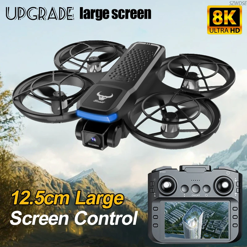 新しい SG800 PRO ミニドローン カメラ付きリモコン付き 4.3 インチ画面ヘッドレスモード 360 °   フリップ ブラシレス リモコン ドローン