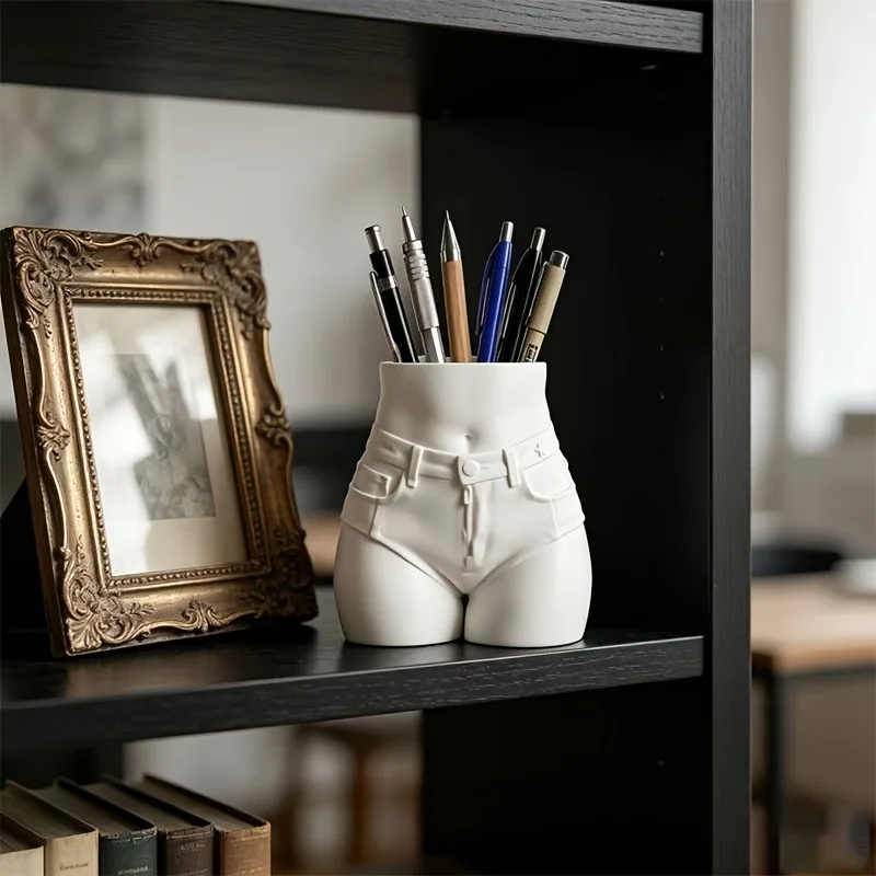 3D Printed  Fun Spicy Girl-style Desktop Ornament, Y2K Pen Holder and Makeup Brush Holder for Office, Bookshelf Decoration