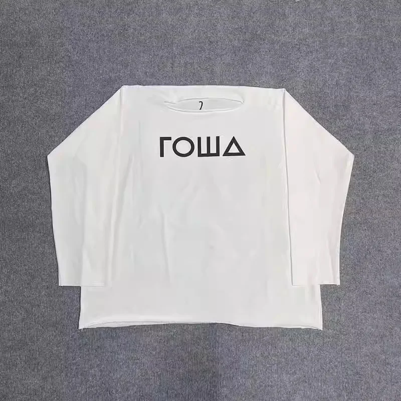 New 2025ss Oversized Vultures YZY Kanye West DONDA Long Sleeves Russian T-shirt For Men Women