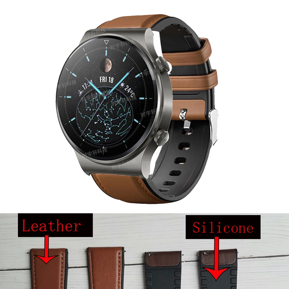 For Huawei Watch GT 2 Pro Strap Silicone Watchband For Huawei GT 2 46mm/GT 2E/Honor GS Pro/Magic 2 Sport Bracelet 22MM Men Band