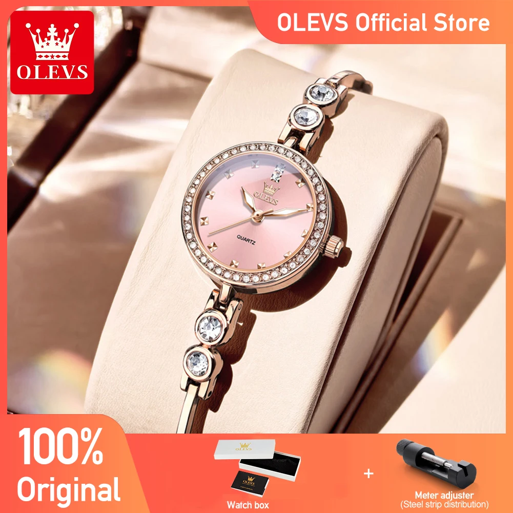 

Часы OLEVS 5670, женские часы из нержавеющей стали, роскошные оригинальные элегантные кварцевые часы, водонепроницаемые светящиеся часы для женщин, новые